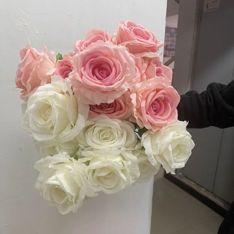 9 Head Bouquet Rose Flowers From China Artificial Flowers Buy Rose