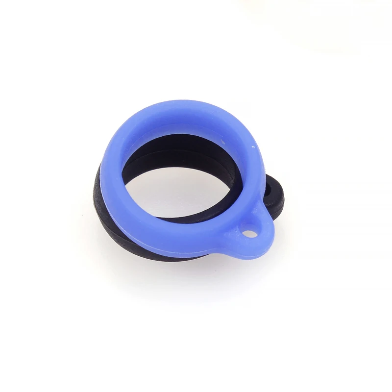 18-Pack Anti-Lost Silicone Rings – Adjustable Holder For Pens, Keys, Lanyards, USB Drives (Blue)