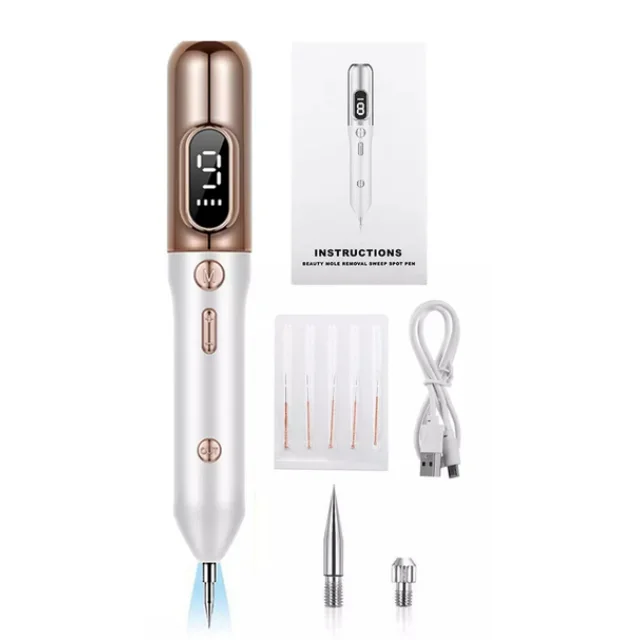 9 Level LCD Plasma Pen Mole Tattoo Freckle Wart Tag Removal Pen Dark Spot Remover for Face Skin Care Tool Beauty Machine