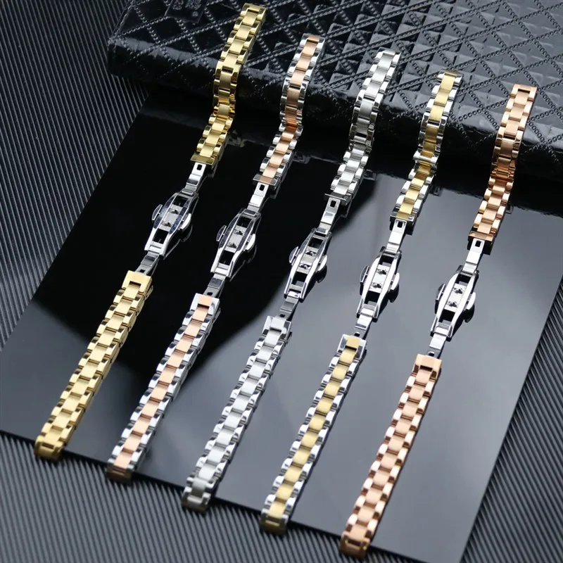 10mm 12mm 14mm 16mm Solid 316 Stainless Steel Watch Bands Strap With