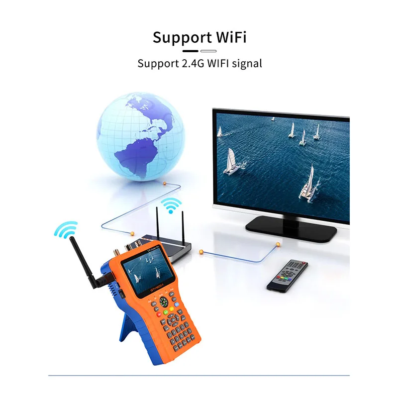Pro Satellite Finder Signal Receiver Digital Sat Detector Satellite Recognition for Adjusting Sat Dish