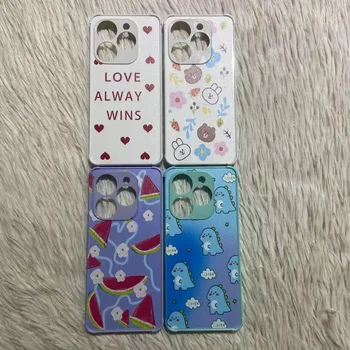 Good Quality Cartoon Printing TPU Acrylic Phone Cover for Samsung M15 Four-corner Anti-fall Phone Case for iPhone 15 14 13