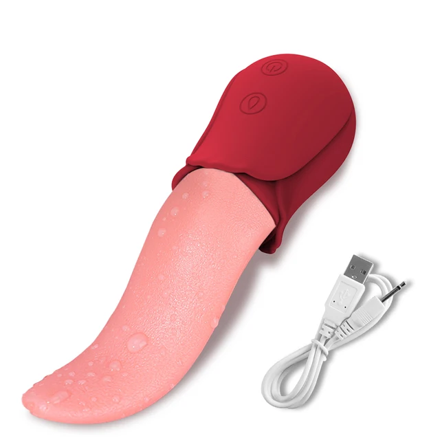 Tiktok 10 Speeds La Lengua Vibradores Rosa Langue Vibrante Vibromasseur  Rubber Pink Tongue Vibrator Sex Toy
