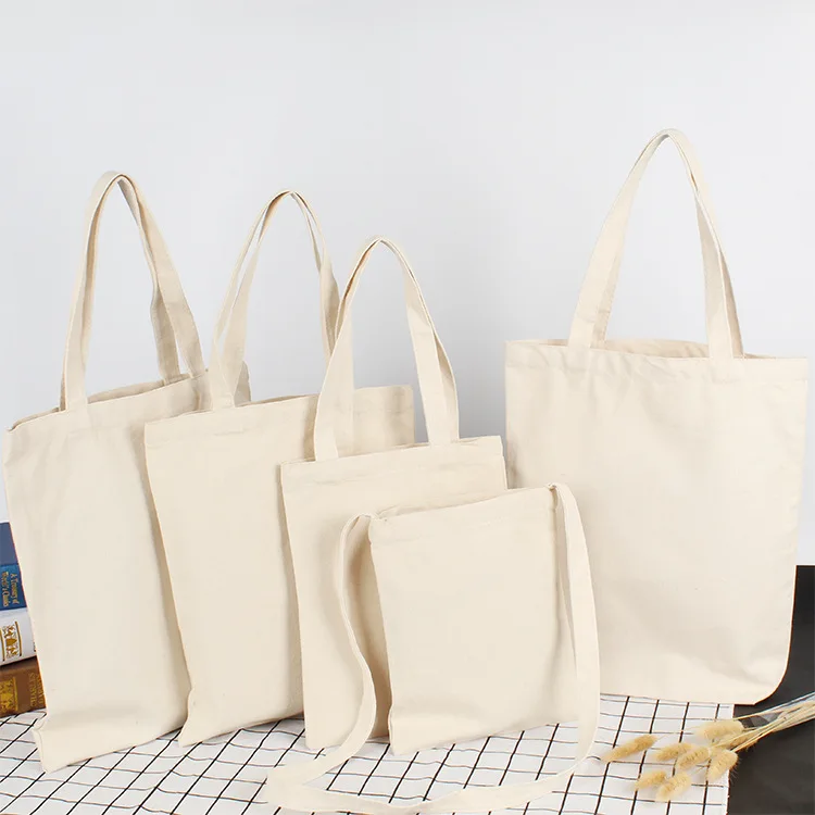 100pcs/lot Wholesale Custom Logo Organic Cotton Canvas Tote Bags