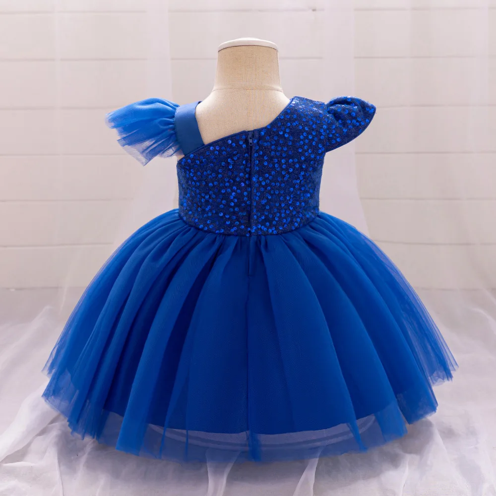 royal blue bubble dress Royal Blue Puffy Ball Gown with Off the Shoulder Neckline EN5304 Size 12 / Blue main image 1