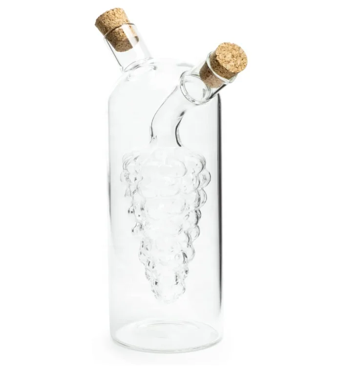 Fox Run Grape Motif Oil and Vinegar Cruet Dispenser Bottle