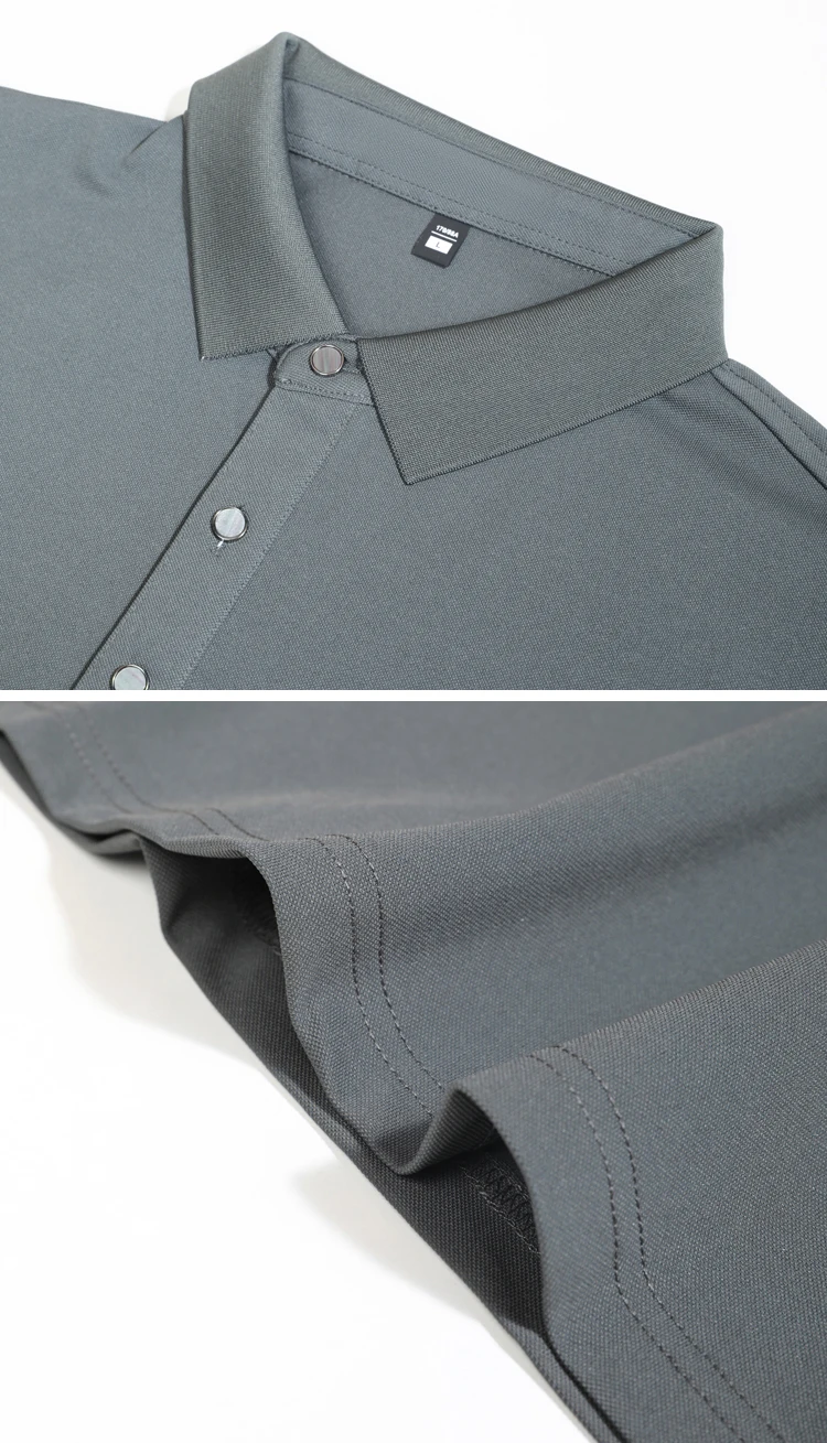 Custom Logo Polo Shirts Sleeved Knitted Fabric Regular Fit Polo t-shirt for Men Navy Blue Black Colo