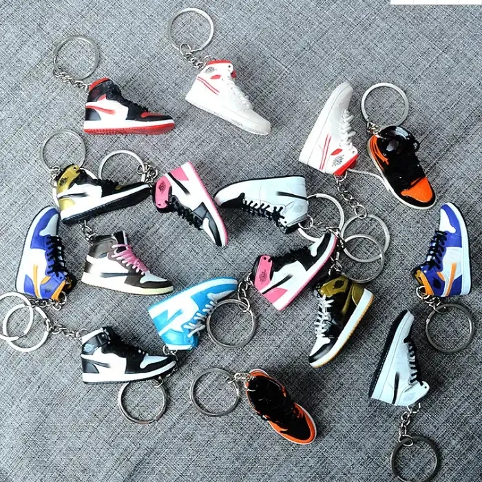 Wholesale Wholesale PVC Basketball AJ Key Ring Set with Box and Bag Mini  Sneaker 3d J ordan Shoe Keychains Bulk From m.