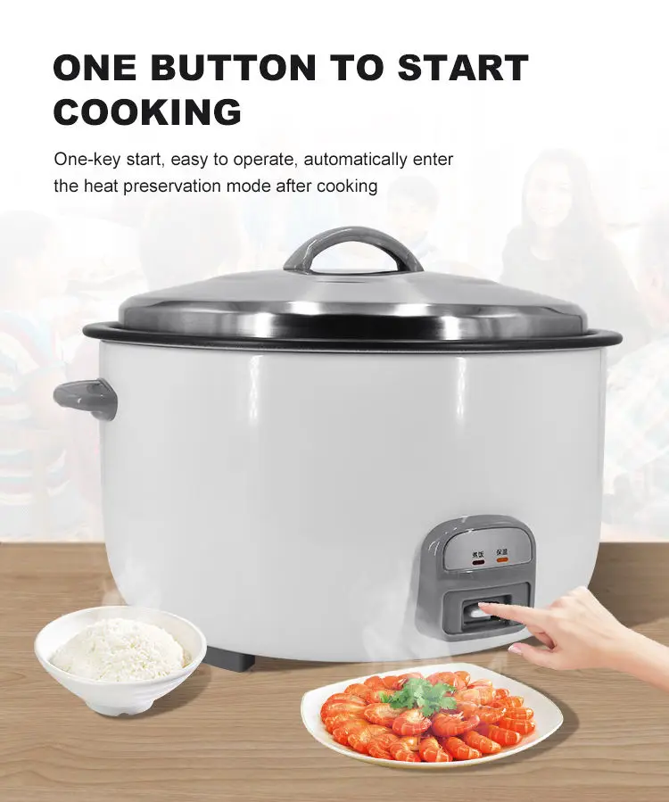 Easy to Operate Automatic Commercial Rice Cooker National Electric 22l Big Capacity for 100 Person 10l Drum Rice Cooker 50 Cups