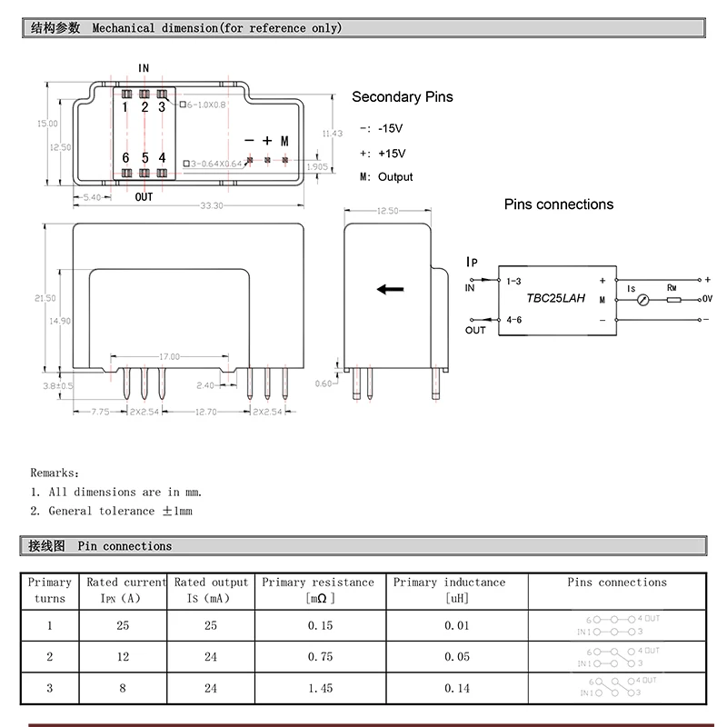 Tbc25lah Series New Electric Current Sensor Buy New Electric Current