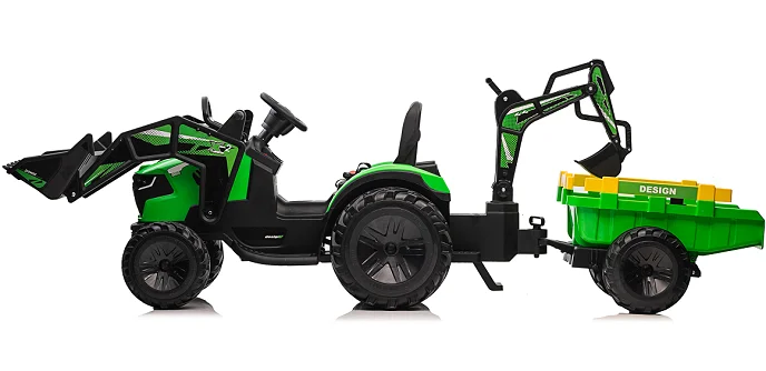 Joywhale Tractor eléctrico de 12 V para niños de 3 a 6 años, con cargador  frontal, mango de excavación, remolque desmontable, control remoto y faros  – Yaxa Costa Rica