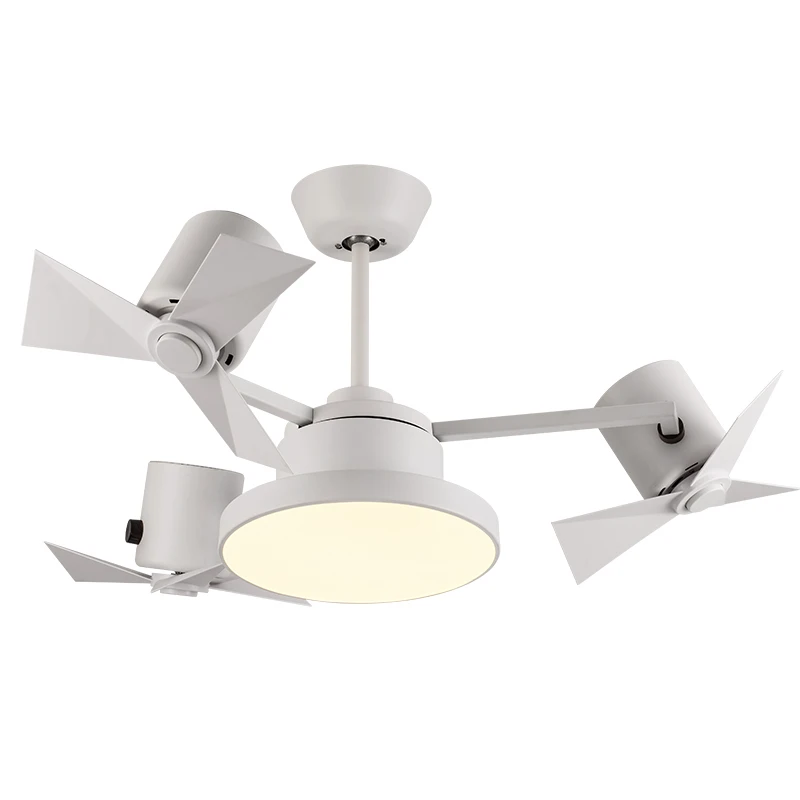 Simple Design Low Noise 3 Colors Change LED Light 3 Fan Speed 110 CM  Modern Bedroom Ceiling Fan Light