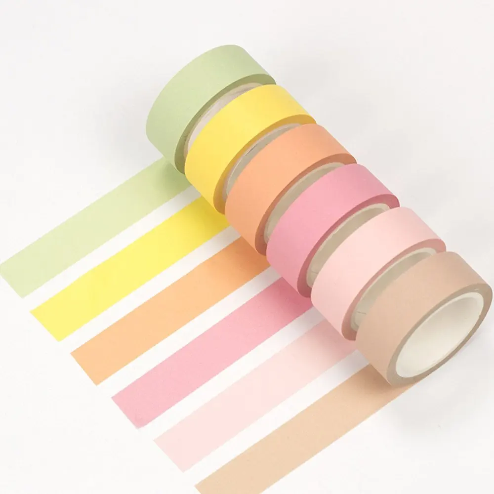15 mm Rainbow Colors Washi Tape Decorative Tape for Bullet Journal, Planner, DIY Arts Crafts, Scrapbooking, Holiday Decoration