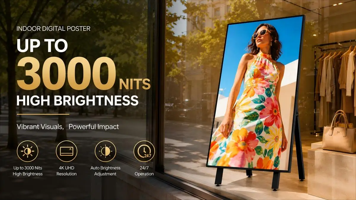 43 inch Foldable Digital Poster Main Product Render