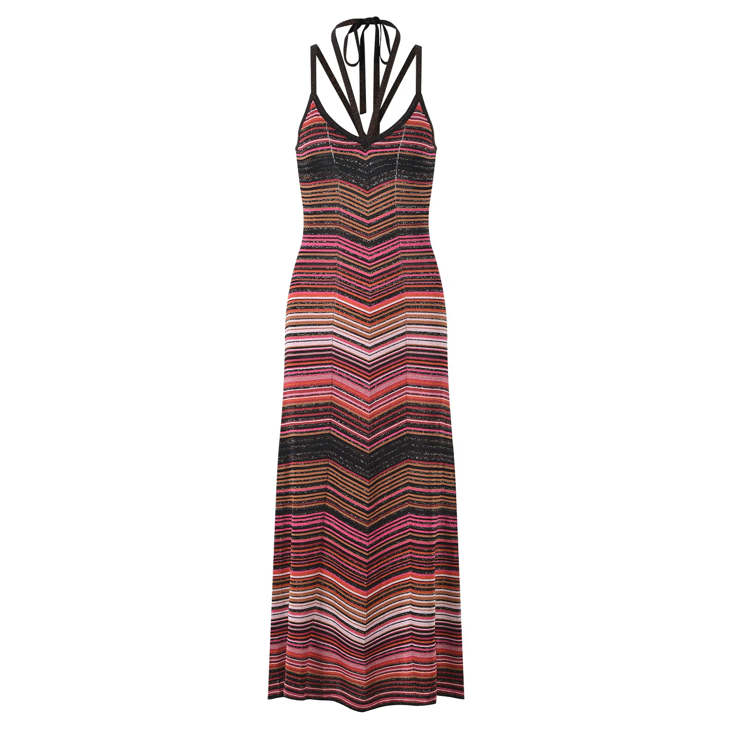 purple halter chiffon dress Embellished Halter Ombré Chiffon Gown main image 0