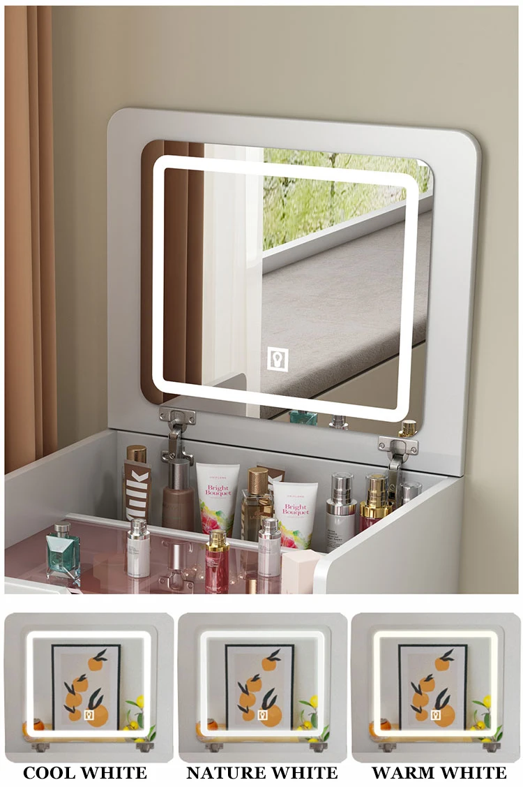 Ymsc Cheap Makeup Vanities White Makeup Table With Stool Dressing