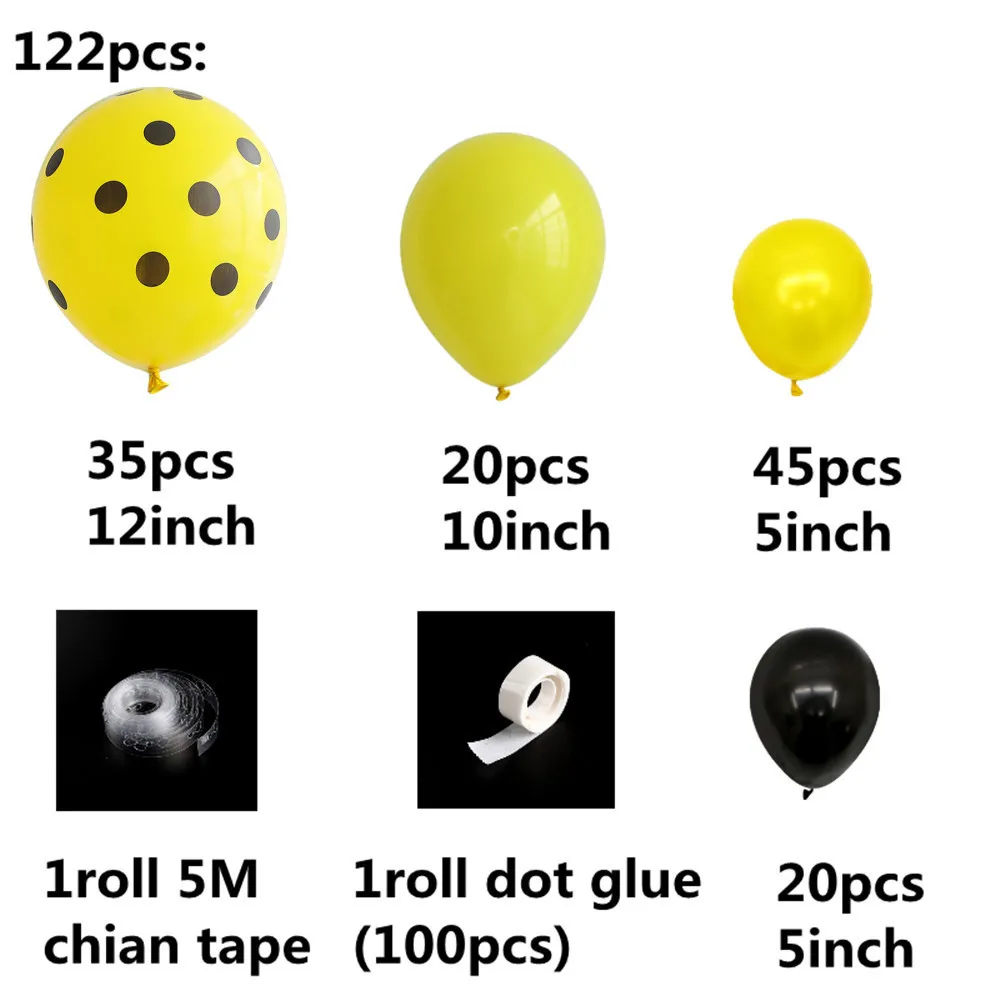 Finypa 9 Palloncini In Lamina A Forma Di Ape Con Faccina, Decorazioni Per Feste A Tema Giungla, Compleanno, Grandi, Oro/Nero - 2