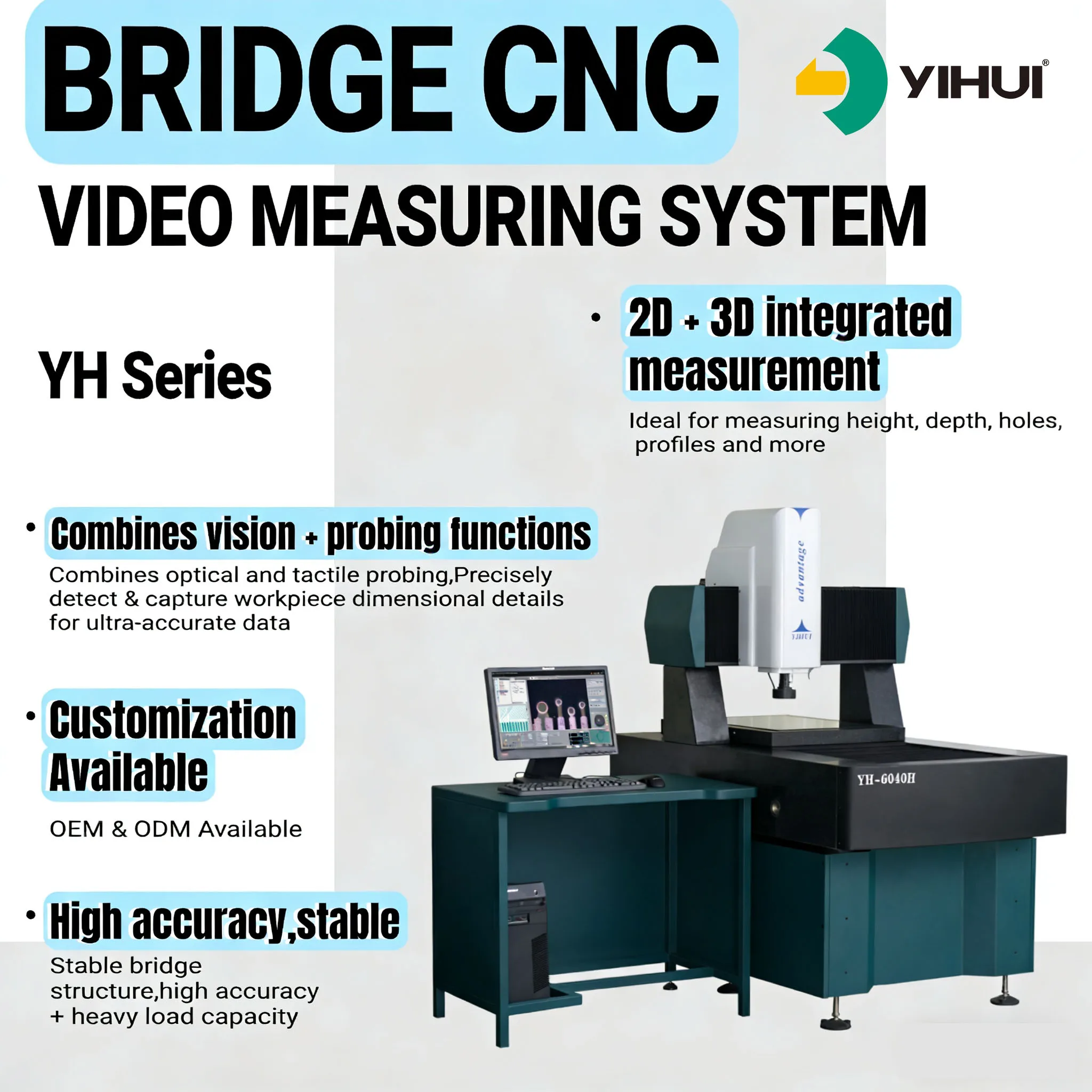 Quality Control Inspection Large Volume Workpiece Measurement Cnc Optical Measuring Machine supplier