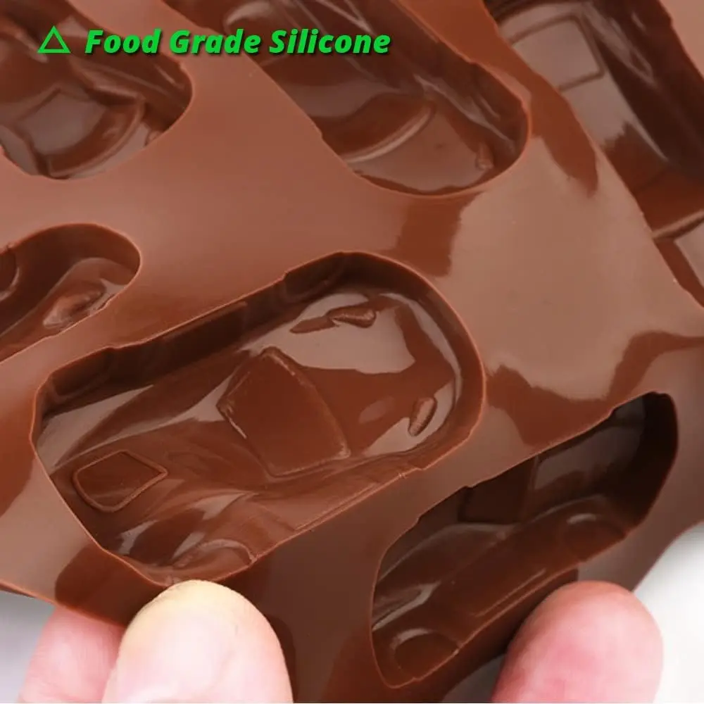 WonDerfulC 3D Fondant Sports Car Silicone Cake Mould, Racing Car Shape Chocolate Moon Cake Cake Cup Molds, Birthday Cake Gift for Kids (1 Piece Big Car