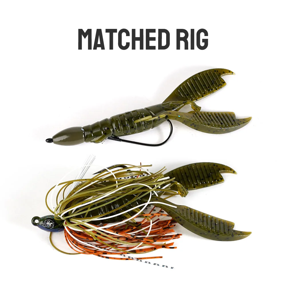 creepy crawlers fishing lures Shrimp Scent Creepy Crawler Heavy Cover Buggy Craw Soft Fishing Lure