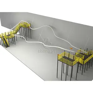 Customized Trampoline Park Park Roller coaster Zip Line