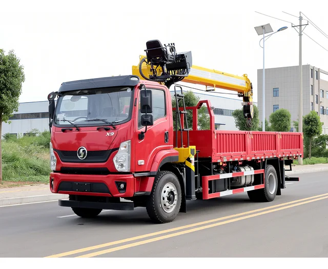 Hot Sale Shacman 4x2 4x4 Dongfeng Crane Truck 3-5 Ton Hydraulic Zoomlion Crane Efficient Cargo Handling Gearbox Engine Pump Core