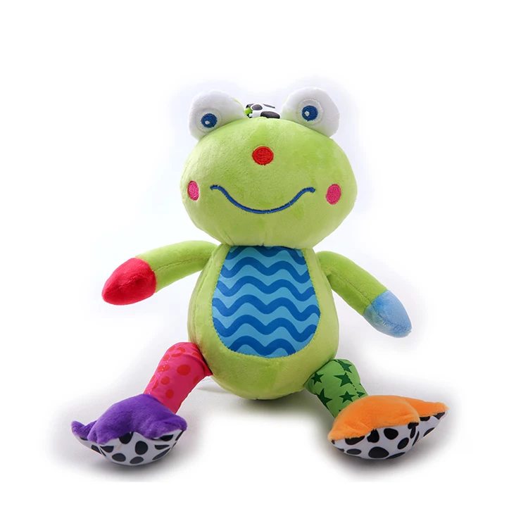 Lovely green plush frog toy for