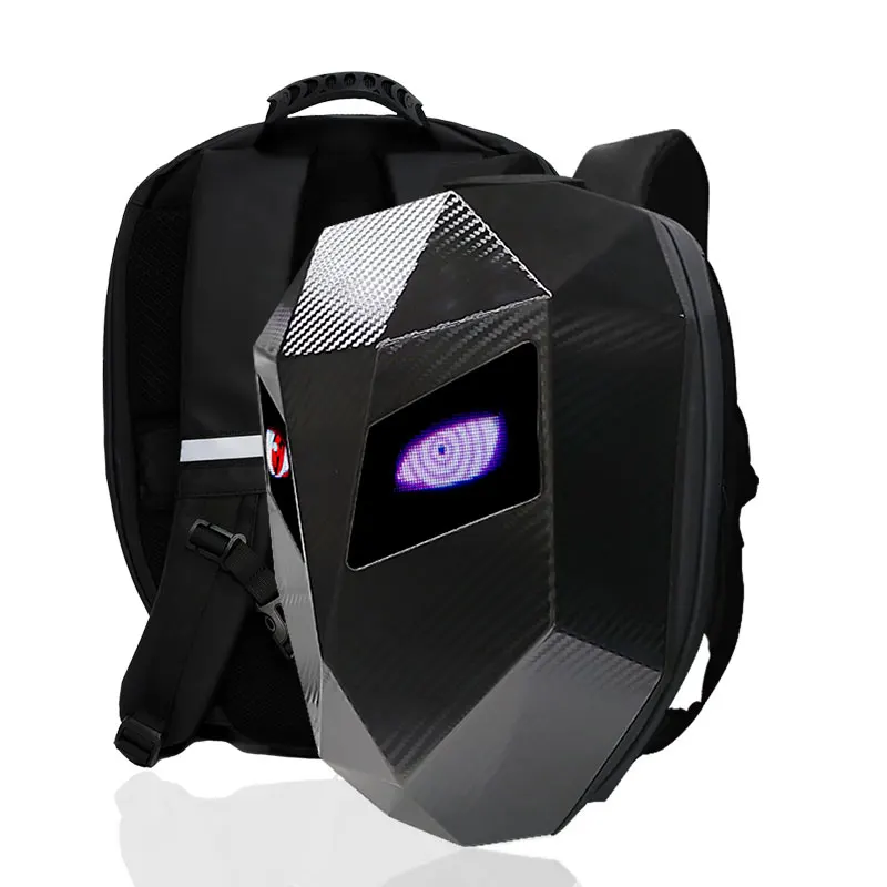 LED Display Backpack with Hard Shell Medium Capacity Waterproof