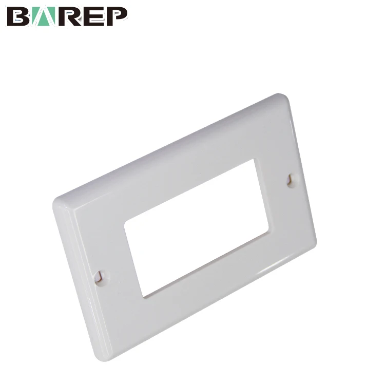ENERLITES Plaque Murale 5 Gangs – Amande Claire – Polycarbonate Incassable – 11,4 X 25,5 Cm – UL Certifié
