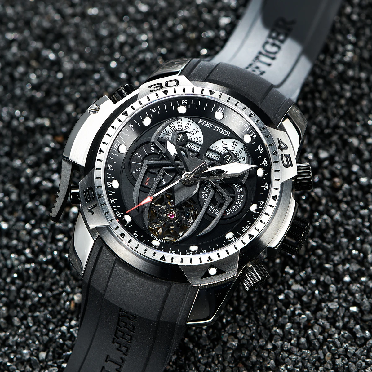 REEF TIGER 自動巻 RGA3532SP 腕時計 Amazon.com: REEF TIGER Luxury Rose Gold Blue Dial Mechanical