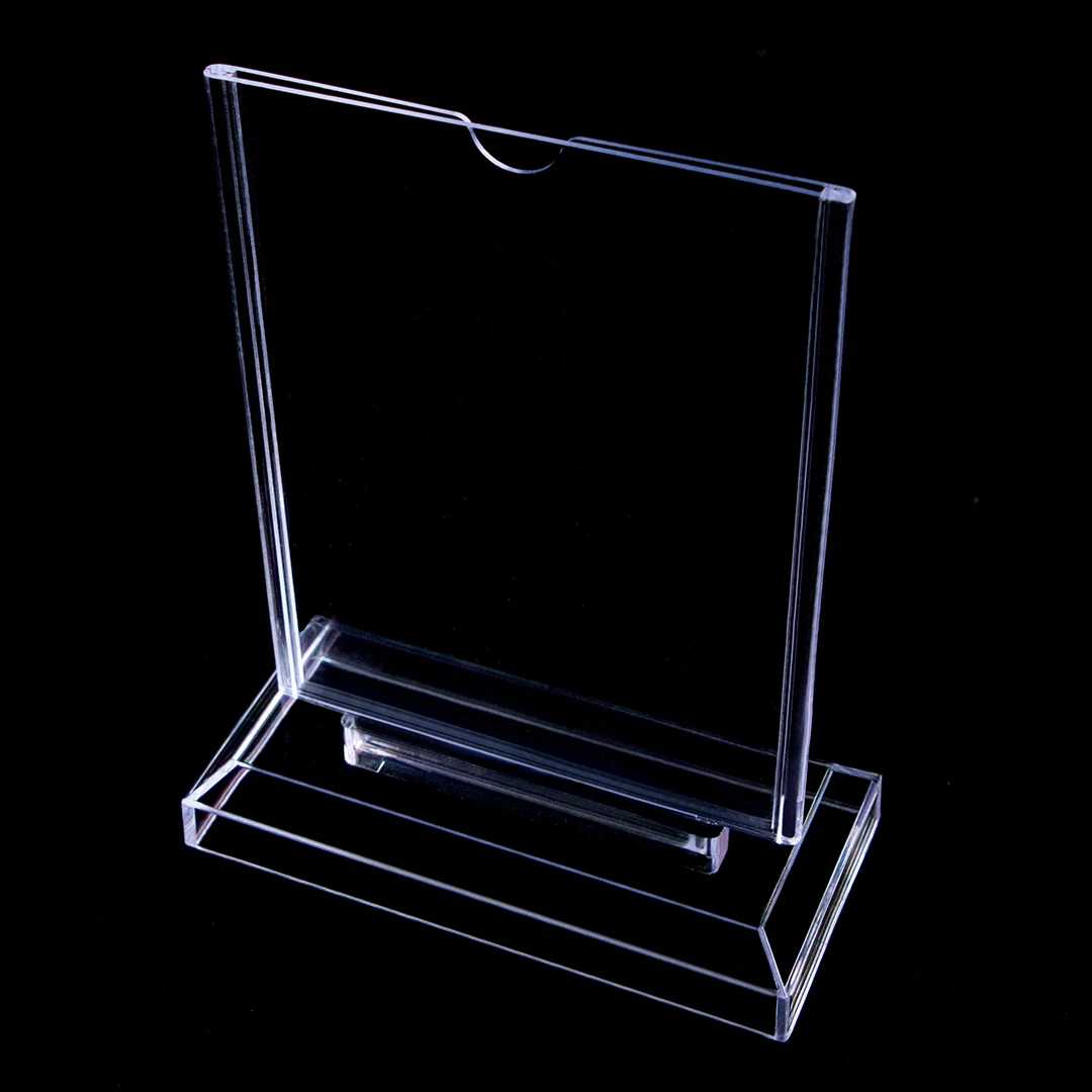 Customize A8 Acrylic Sign Holder - Transparent Display Stand