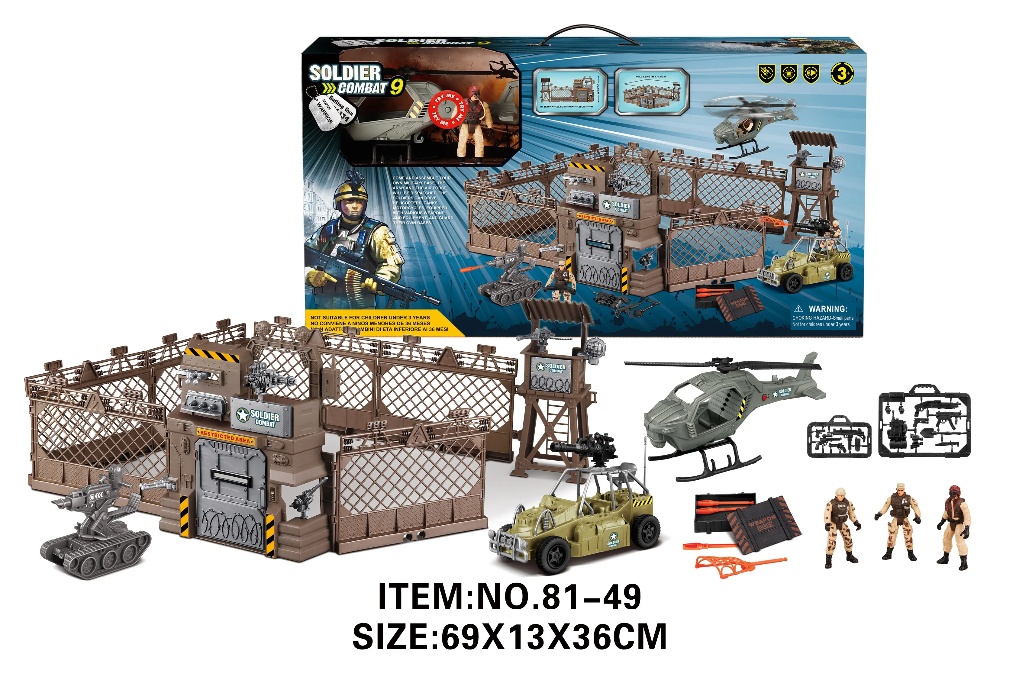 New Indoor Mounted Soldier Toy Set Plastic Military Toys