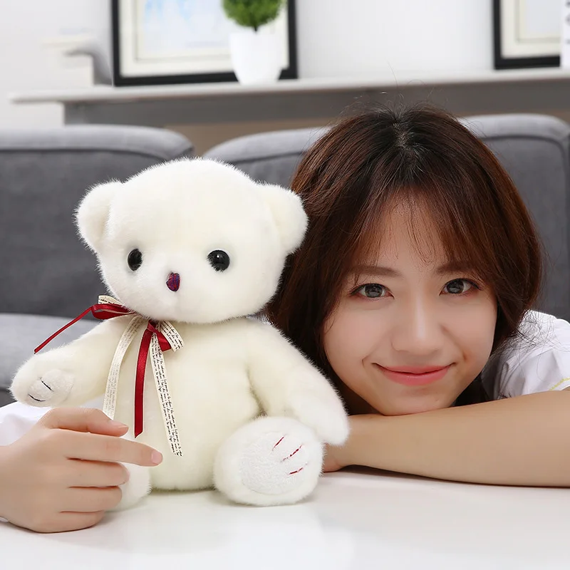 CustomPlushMaker offers wholesale white teddy bear plush toys customized as creative mascots:sample