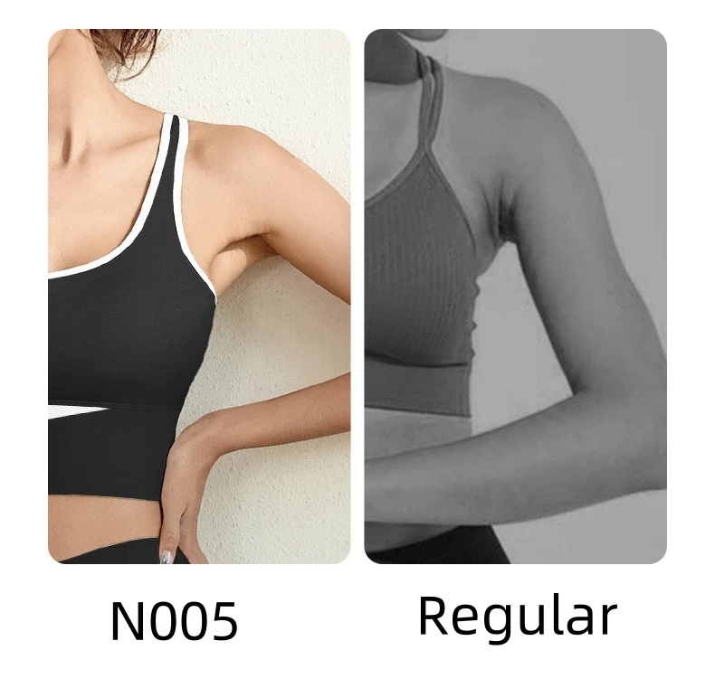 product manufactory wholesale vest run women strapless top sportswear breast pad linear shockproof high elastic fitness yoga sport bra-57