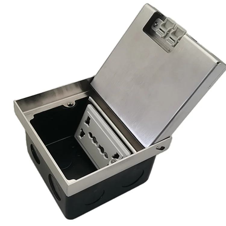 Stainless Steel Sliver Invisible Floor Socket Electric Power Socket Outlet Hidden Design Floor Socket