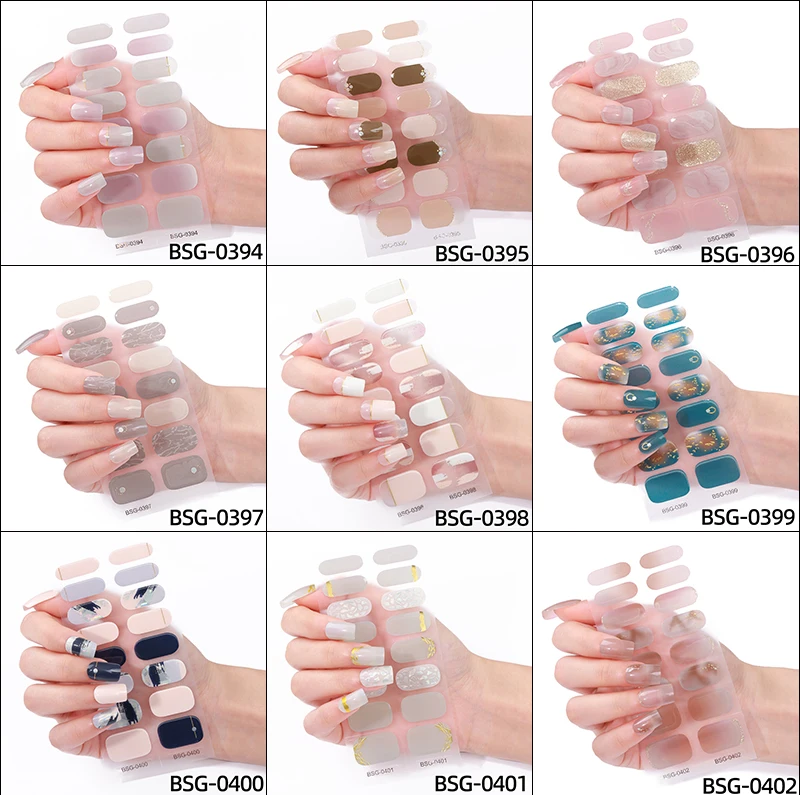 Gel Nail Stickers Factory Transparent Long Lasting Semi Cured Gel Nail ...