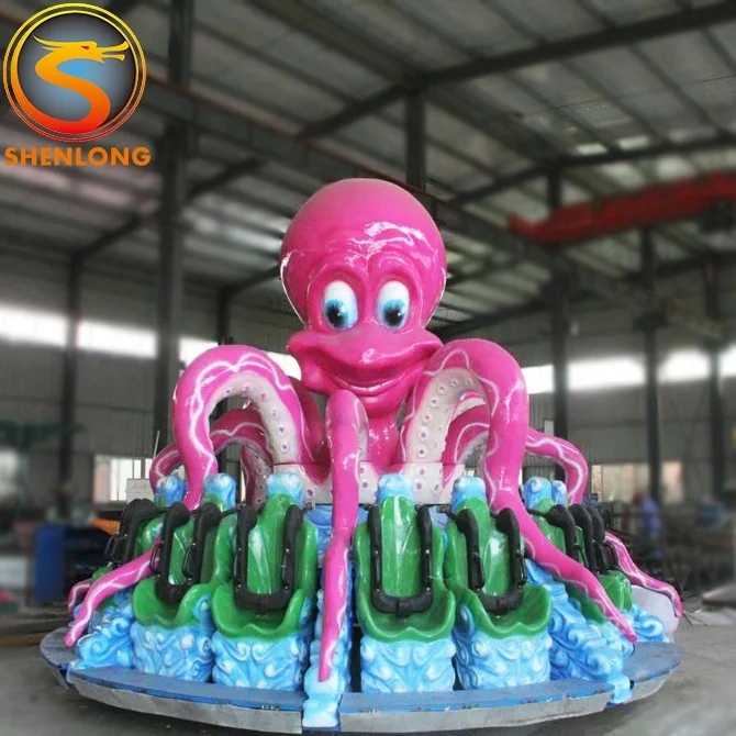 Newest Design With Wonderful Lighting Amusement Park Luna Park Amusement Ride Big Octopus Ride