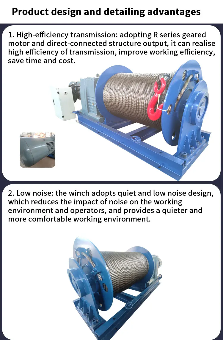 Heavy Duty Mono Winch 8 Tonnes 500m 380v415v440v Three Phase Electric