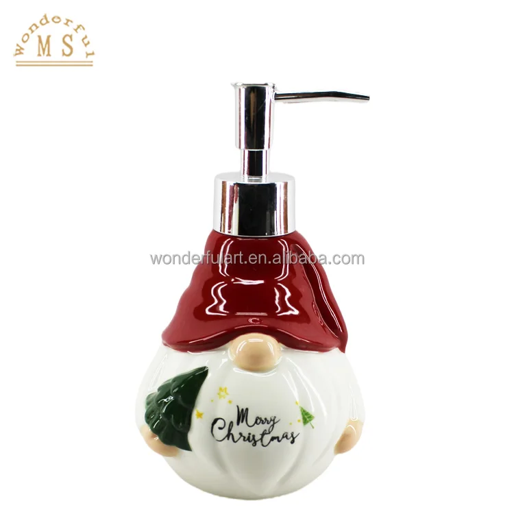 Ceramic Soap Dispenser Gift Cartoon Old Man Style Bathroom accessories Sets for daily lotion bottle shower Christmas Home ware
