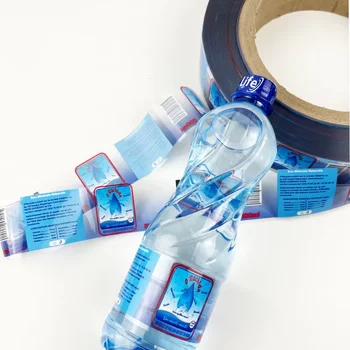 Factory Direct Logo Printing Self-Adhesive Plastic Opp Bopp Packaging Label for Mineral Water Bottle PVC Shrink
