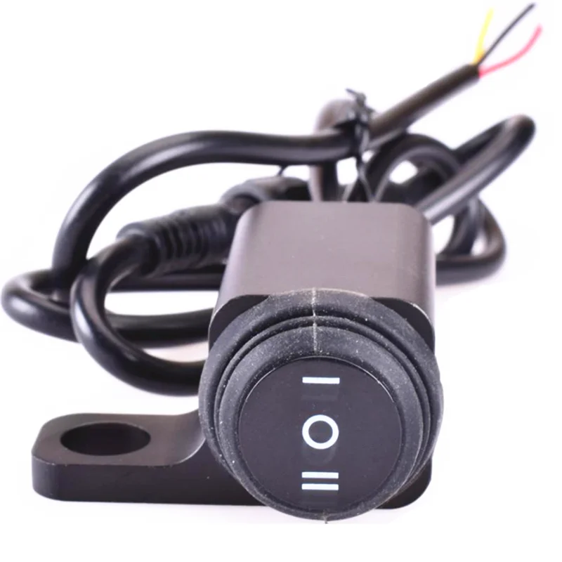 Senlo 12 В переключатели для мотоциклов ВКЛ./ВЫКЛ. противотуманный прожектор 3 провода руль кнопка переключения фар электрическая