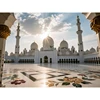 Mosquée et nuage blanc