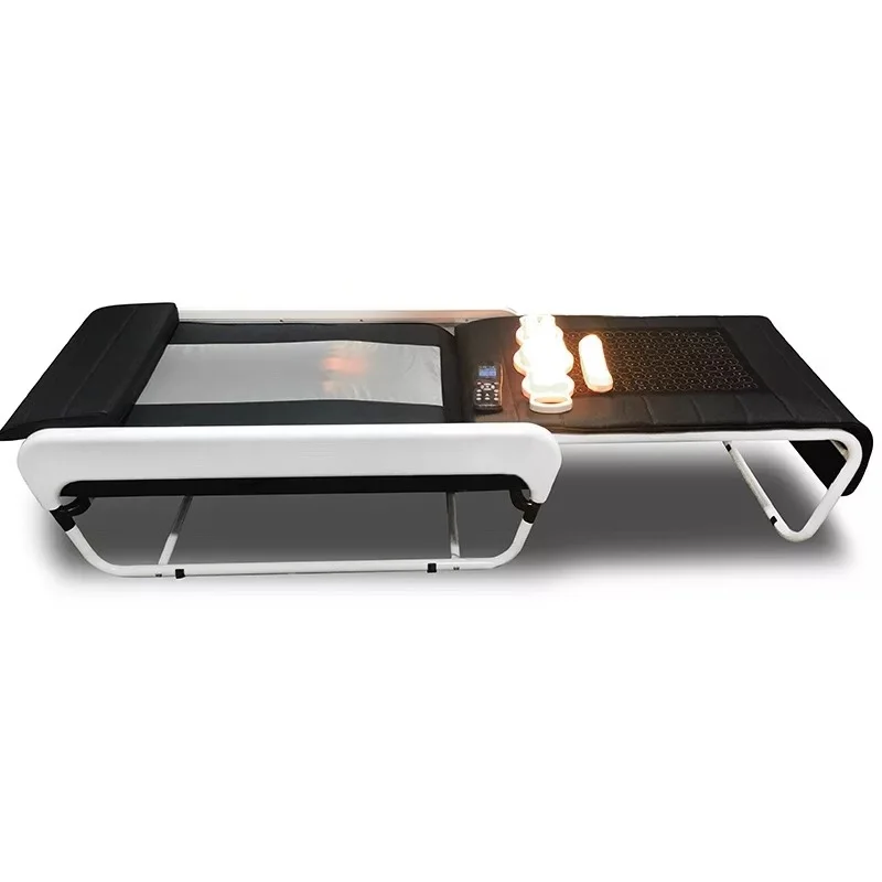2021 New Design Portable Customizable Multifunction Storage Bed with Massage Music Design of Leather Massage Bed Solid