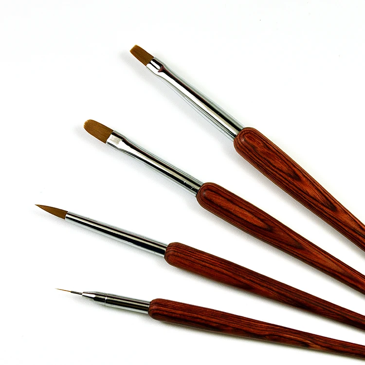 Nylon Hair Wooden Handle Nail Art Brush Buy Wooden Nail Brush,Nail Art Brush Pure Color