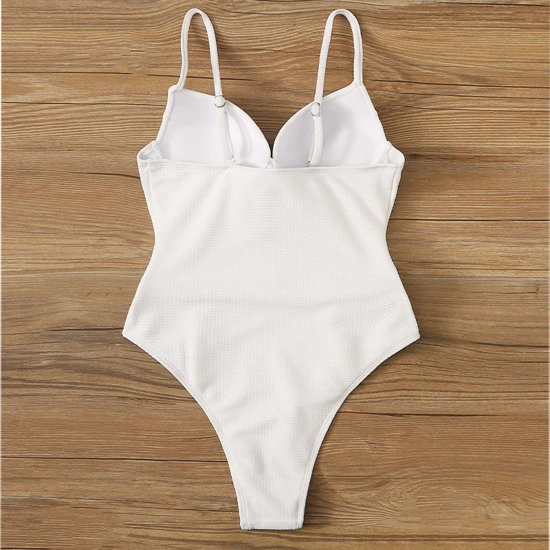 Factory Outlet Solid Swimsuit With Girdle Womens Bikini Push up One Piece Swimsuit Sexy Brazilian Beachwear Sexy Traje De Bano