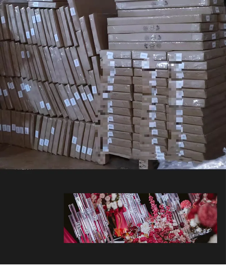 Wholesale Candlestick Modern Tall Acrylic Centerpiece Candelabra 8 Arm