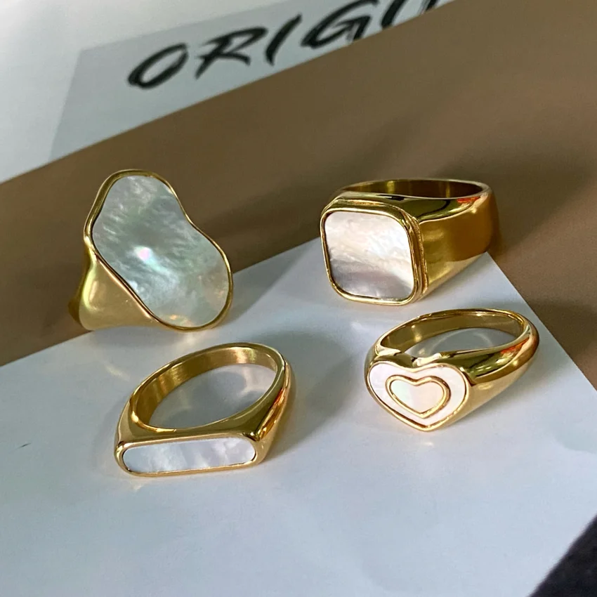 Anello di gioielli hawaiani da donna di lusso anelli di conchiglia