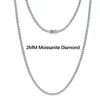 silver 2mm VVS Moissanite