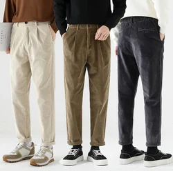 2021 manufacturer Custom spring khaki army green loose chino corduroy pants for men