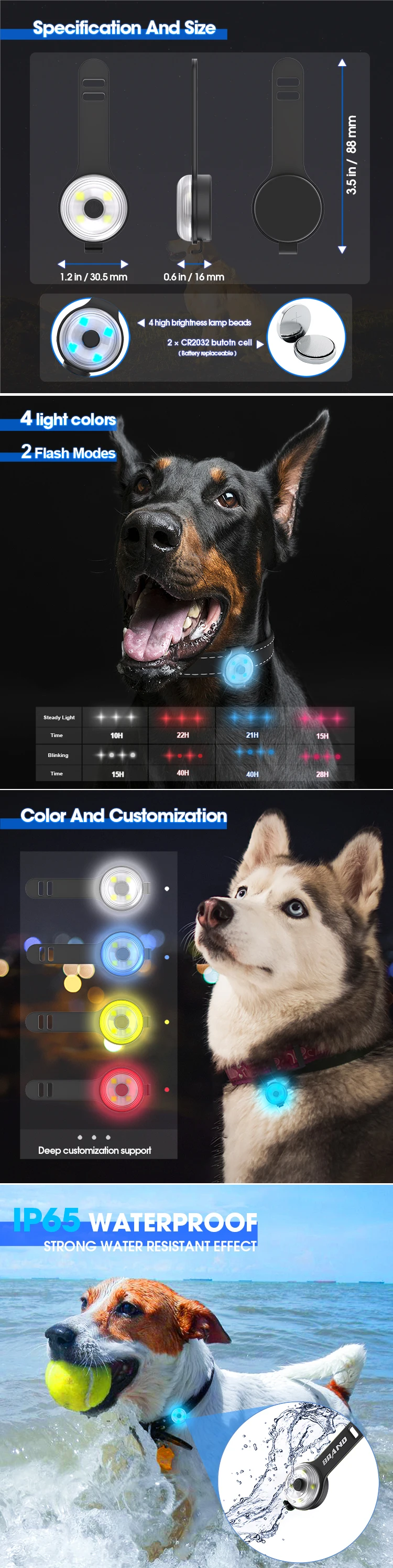 Bsci Factory Audit Glow In The Dark Dog Accessories Led Light Up Dog